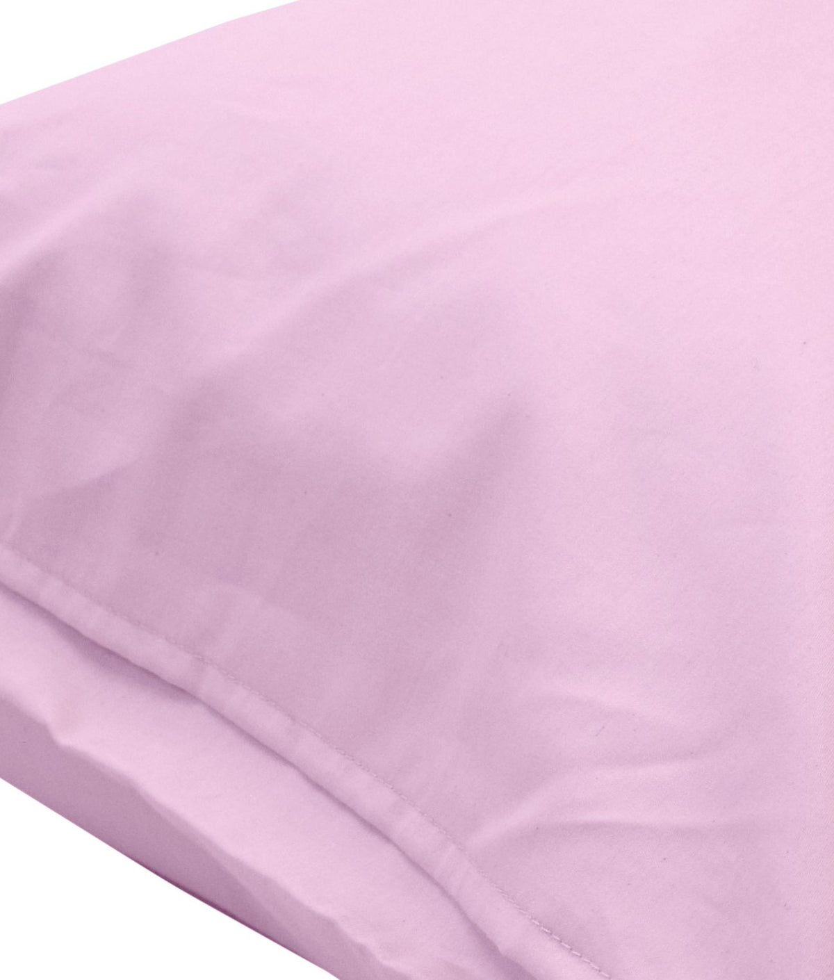 Pink organic cotton pillowcase, soft smooth fitted cover