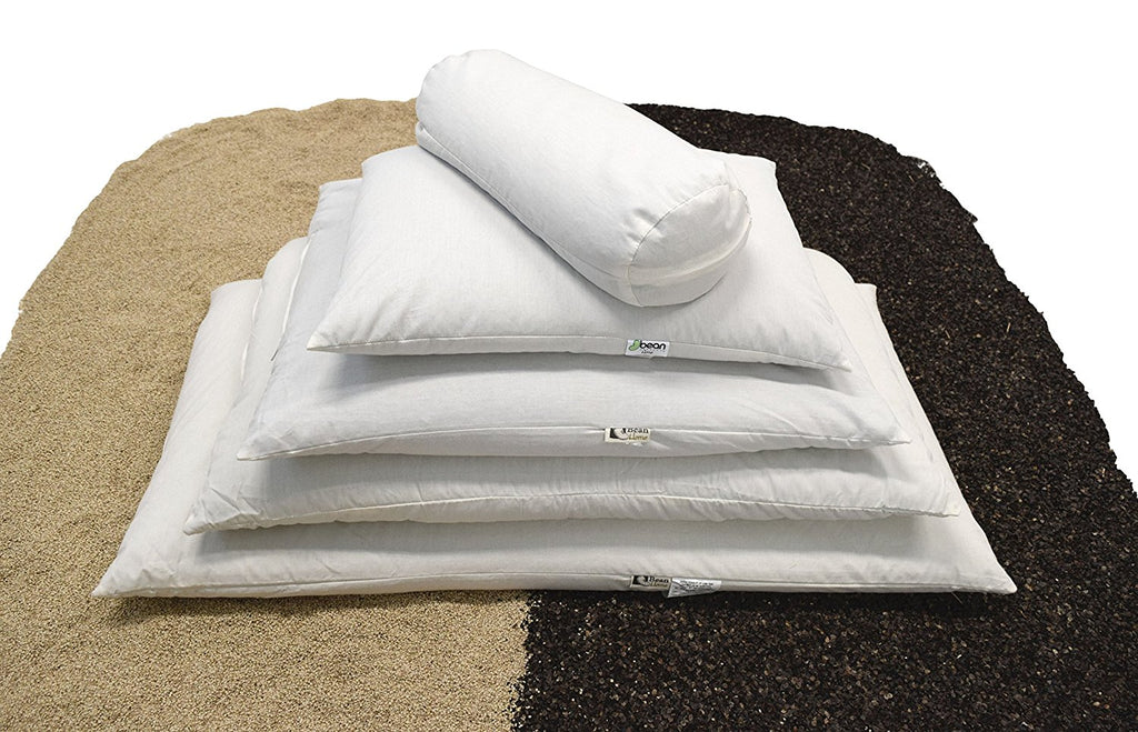 pile of wheat dreamz muli-grain buckwheat and millet hull pillow all organic made in usa