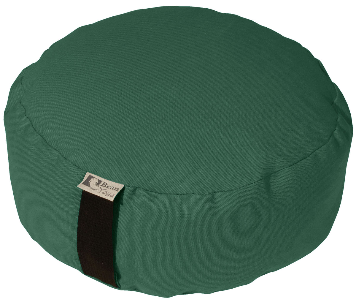 Round forest green zafu meditation cushion cotton yoga pillow with buckwheat hull filling