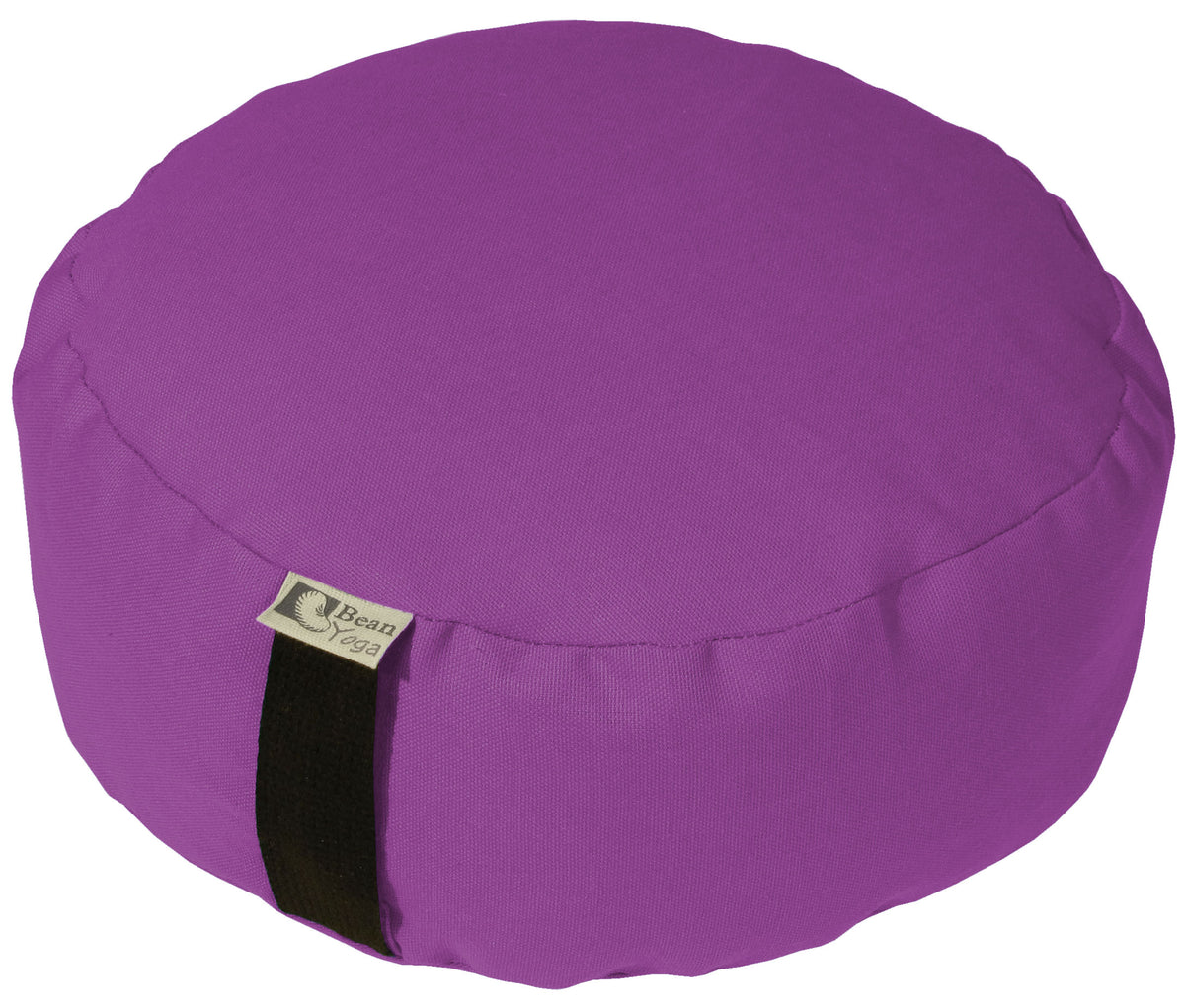 Round purple zafu meditation cushion cotton yoga pillow with buckwheat hull filling