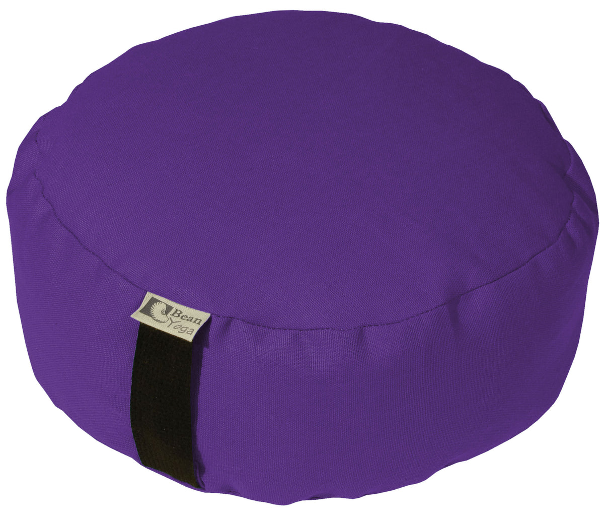 Round deep purple zafu meditation cushion cotton yoga pillow with buckwheat hull filling
