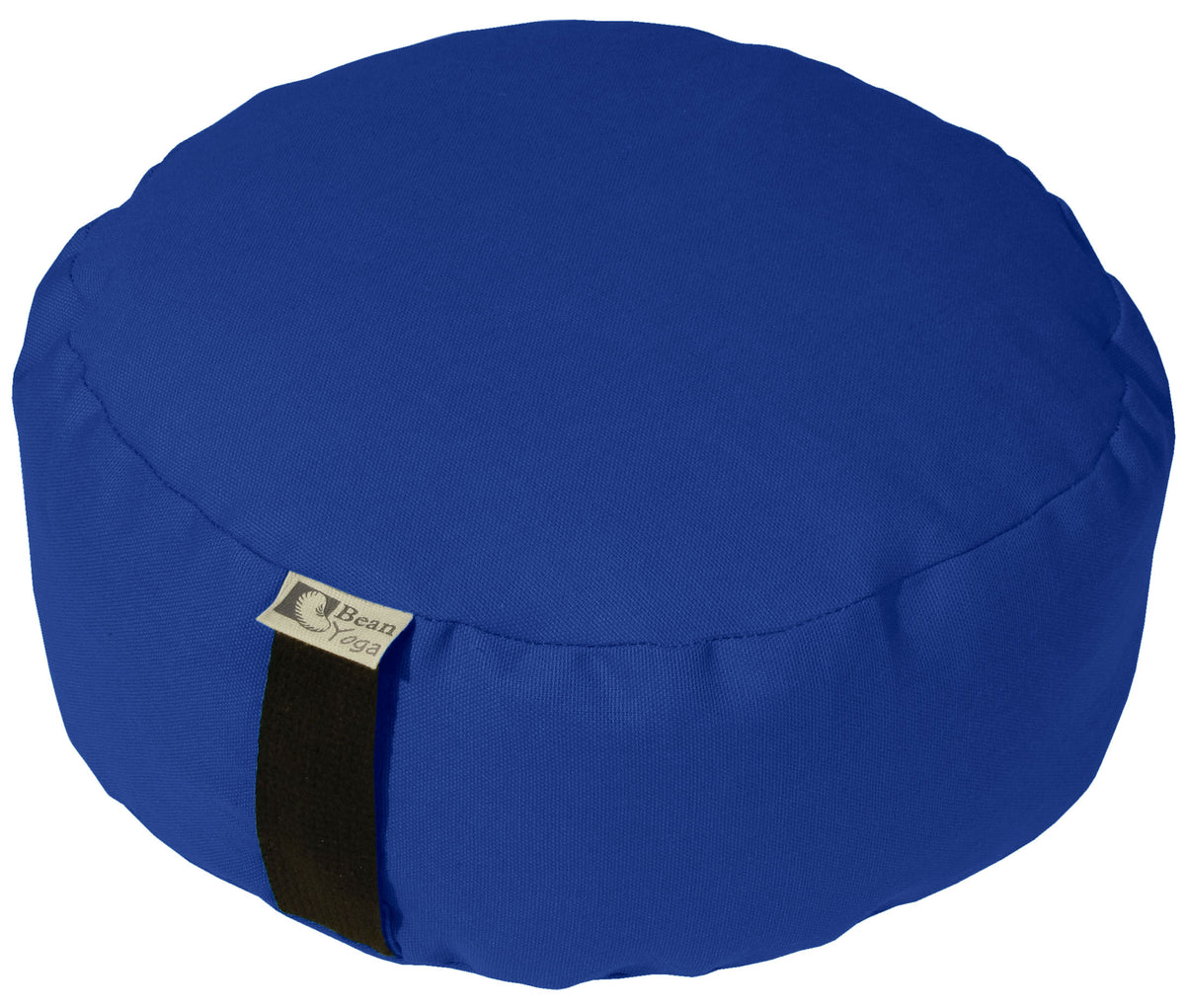 Round royal blue zafu meditation cushion cotton yoga pillow with buckwheat hull filling