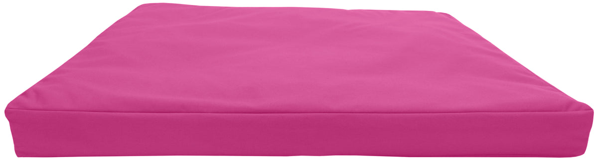 Vibrant pink organic cotton meditation cushion flat square seating pad