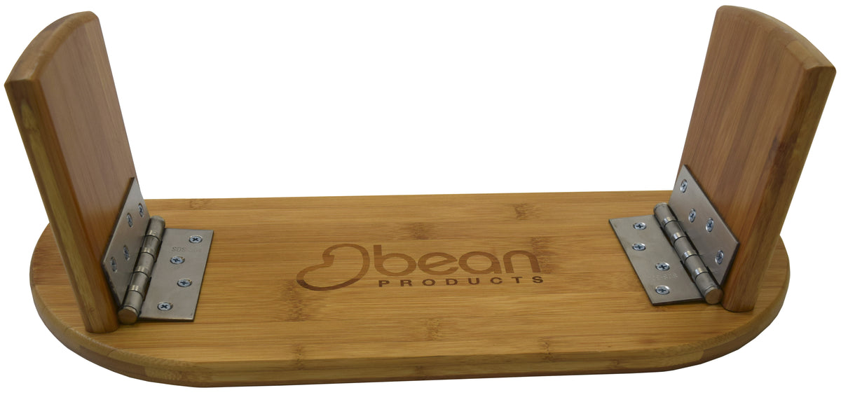 Bamboo kneeling bench with folding legs for meditation and posture support