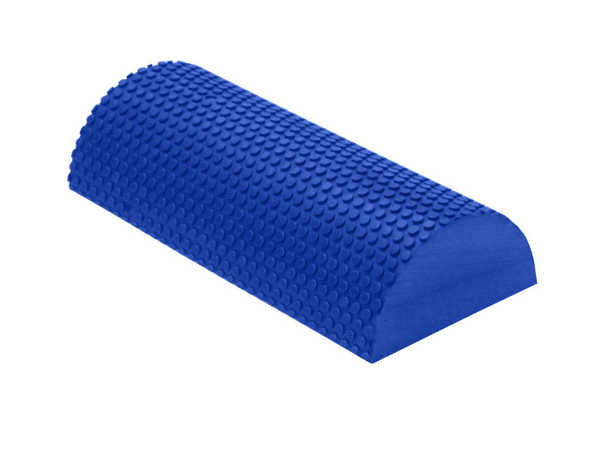 Half-round high density EVA foam roller for balance, stretching, and rehab exercises