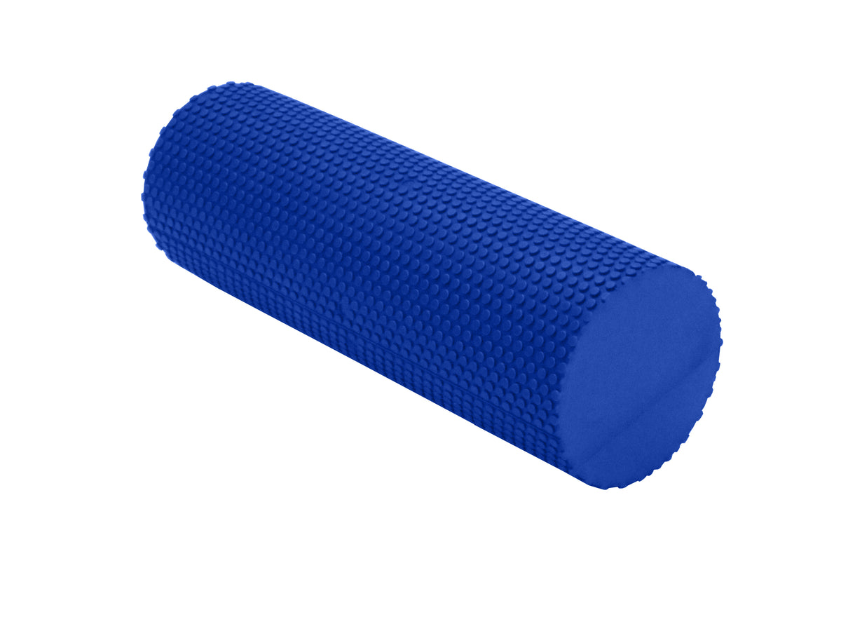 Medium length cylindrical EVA foam roller for massage and muscle recovery