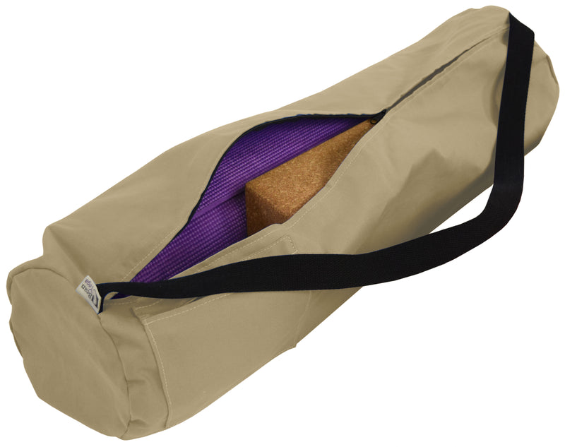 Organic Canvas Yoga Bag - 100% Organic Cotton Yoga Mat Bag - USA Made