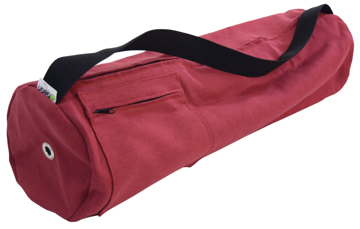 hemp yoga mat bag with reinforced stitching and zipper