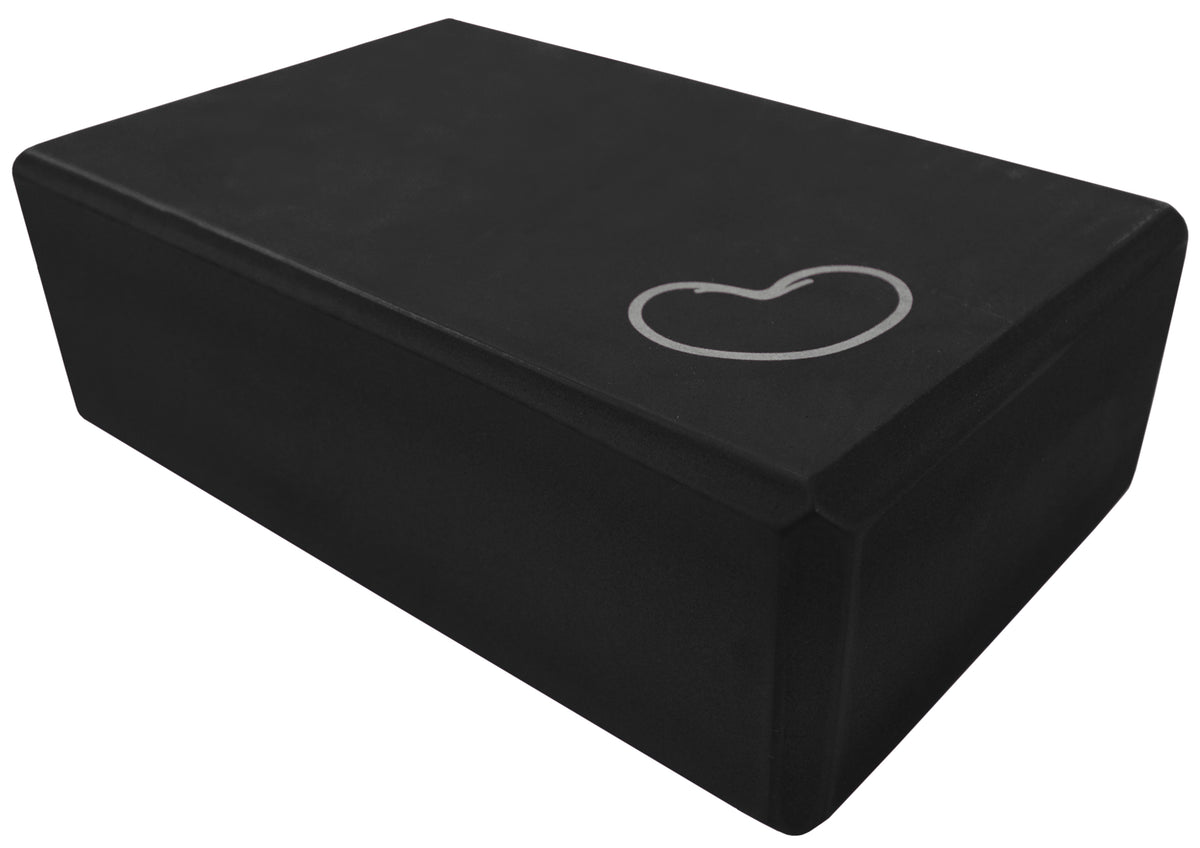 Black foam yoga block set 2 pack with non-slip surface for stability and alignment