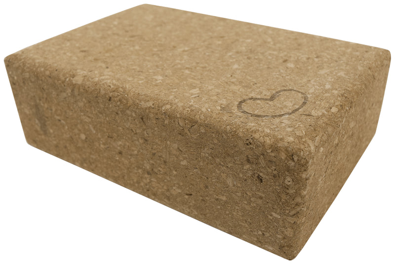 Cork Yoga Block or set - Earth Friendly sturdy cork wood, beveled
