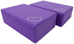 Foam yoga block purple 3 inch two pack