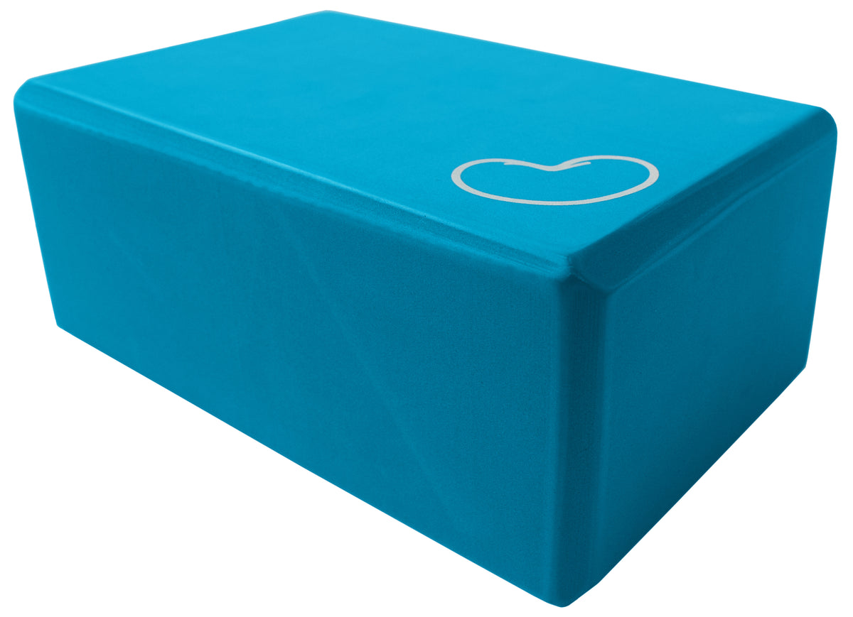 Blue foam yoga block set for home workouts and yoga sessions with lightweight design