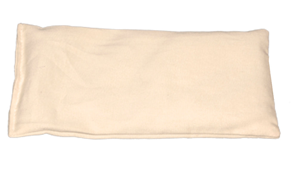 Beige silk eye pillow small, minimalist design for soothing rest and eye comfort