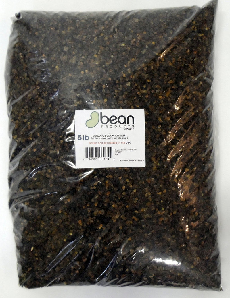 Buckwheat Hulls, Organic, One Pound Bag 
