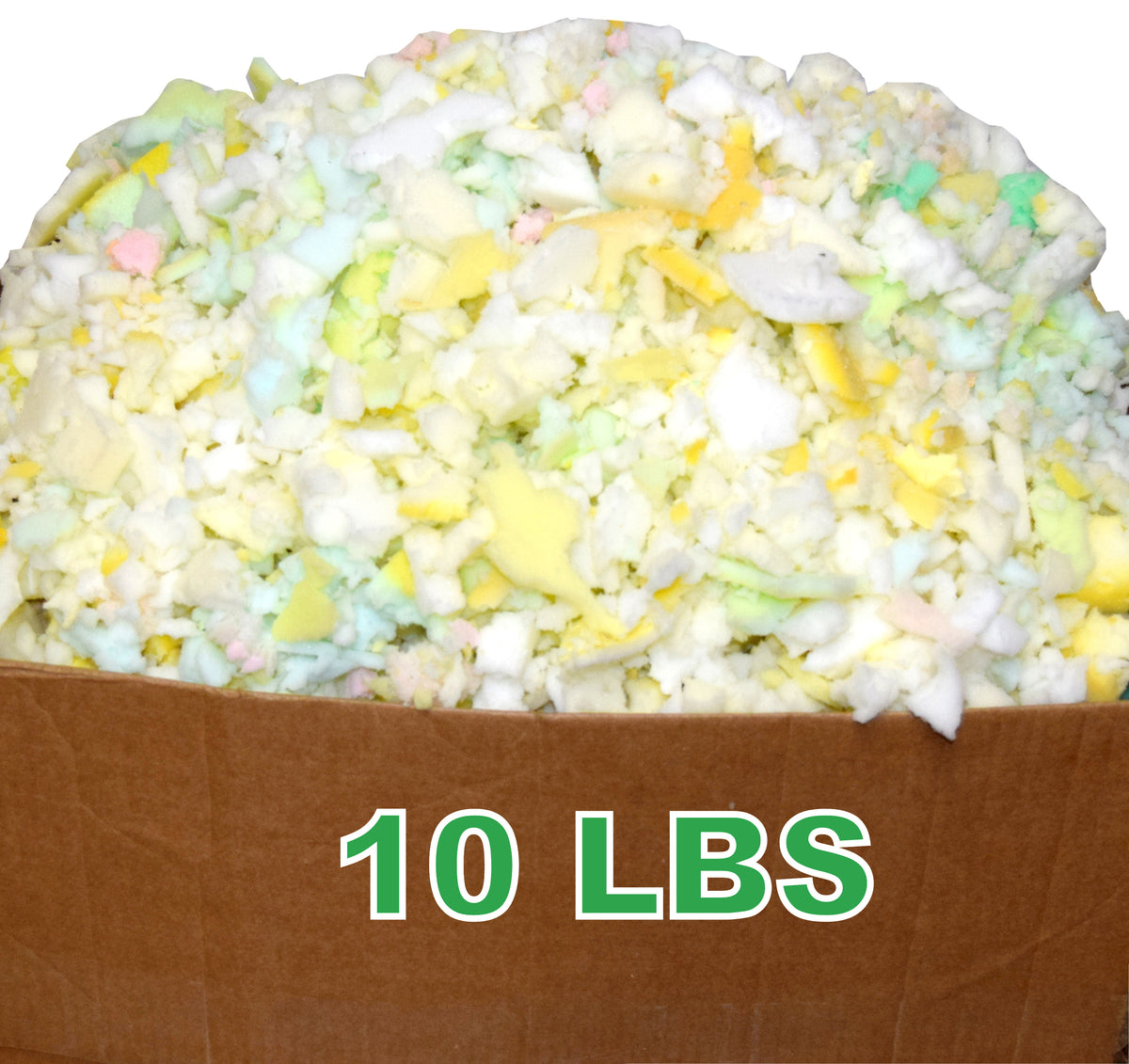 10 lbs shredded memory foam filling for bean bags, couch cushions and pet beds