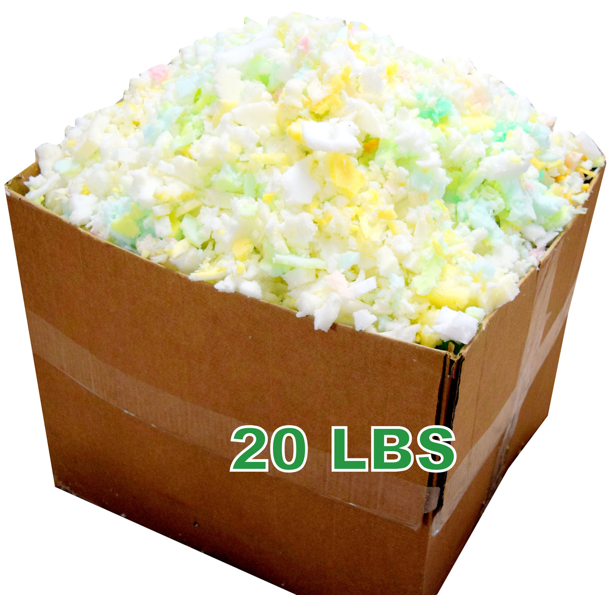 20 lbs shredded foam stuffing for large bean bag chairs, pillows and cushion refill