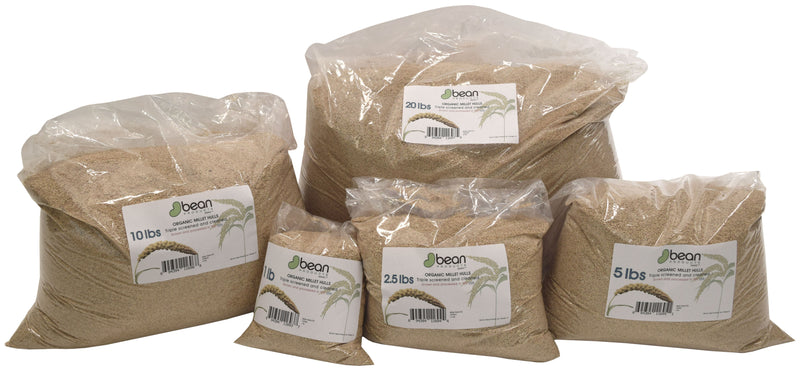 bags of organic millet hulls for crafting dolls toys pillows