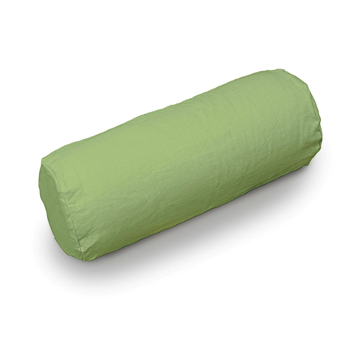 Sage green European linen neck roll pillowcase, soft breathable linen bolster pillow cover.