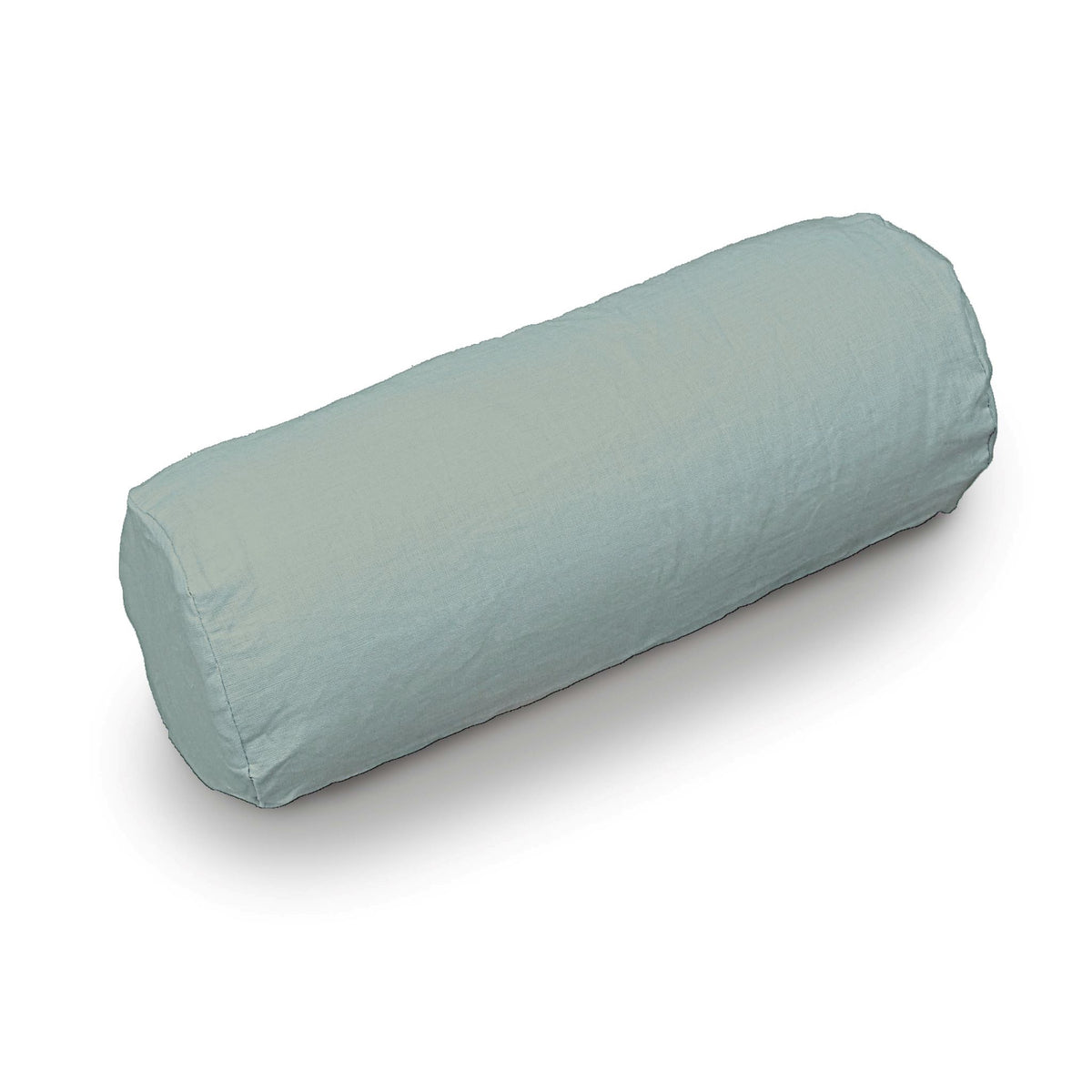 Dusty blue European linen neck roll pillowcase, breathable linen bolster pillow cover for bedding.