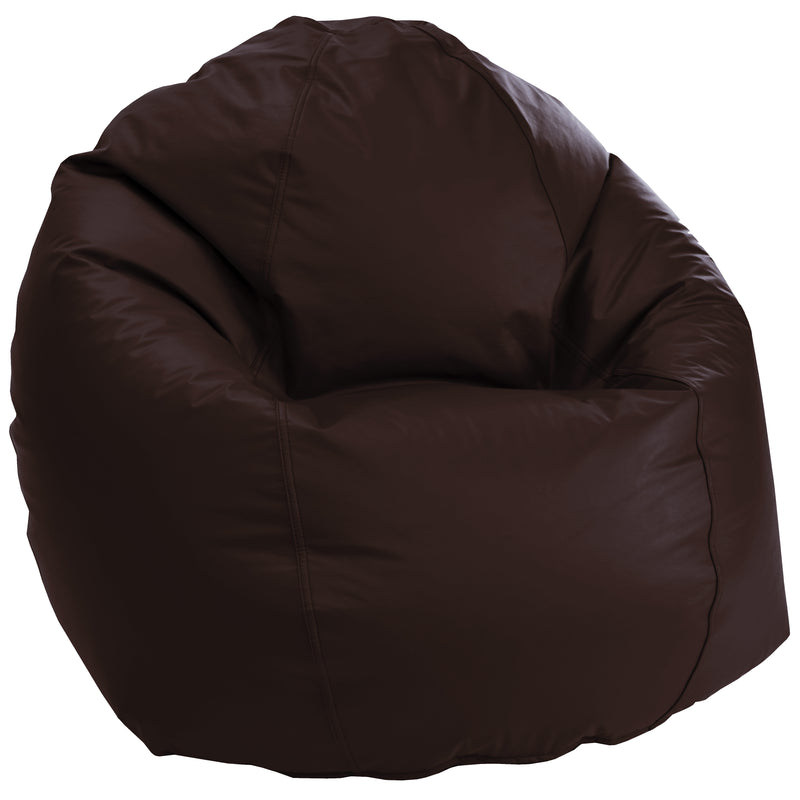 Vinyl bean bag brown comfybean beanbag chair
