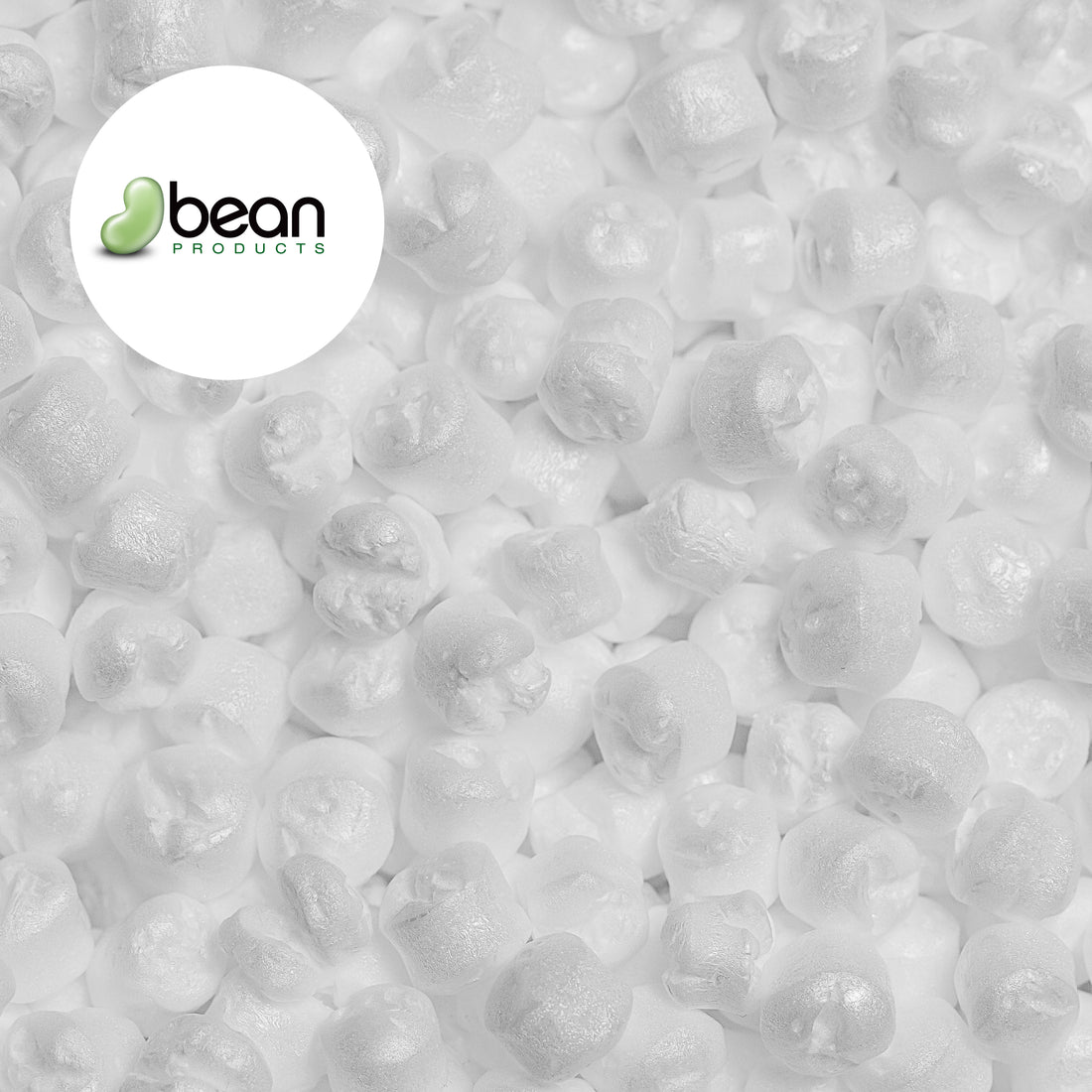 Close-up of non-toxic recycled bean bag filling beads used for stuffing bean bags, lightweight and eco-friendly