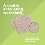 gentle exfoliating hemp washcloth he/cotton fabric