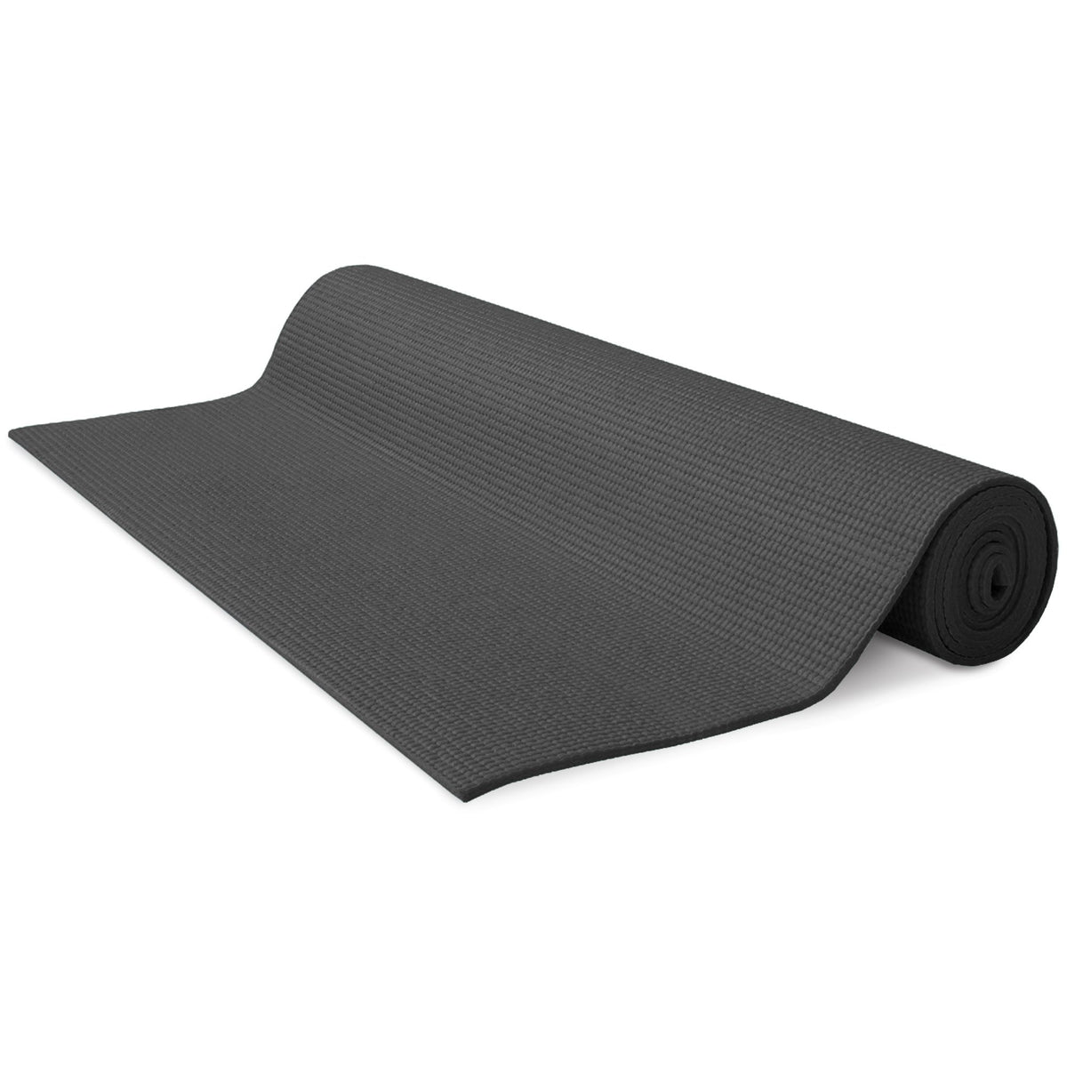 Black kids yoga mat rolled, durable textured yoga mat for kids exercise