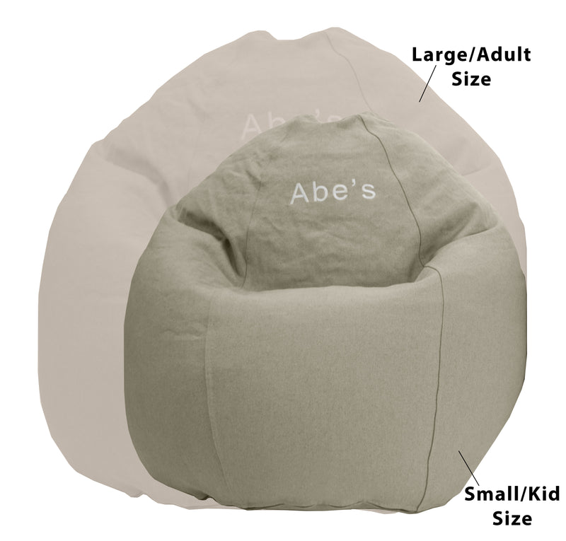 Comfy Adult Hemp Bean Bag Lounger Black / Superfill Recycled