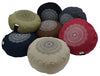 Hemp Zafus meditation cushions organic buckwheat hull fill with mandala design made in USA group