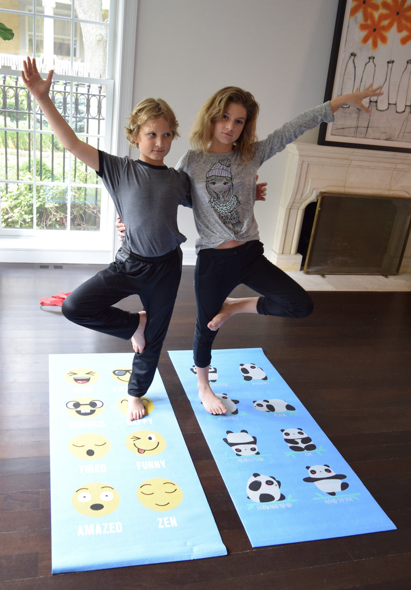 ZULY Eco Friendly Kids Yoga Mat with Free Yoga Strap, Premium Microfibre  Suede W Organic Rubber