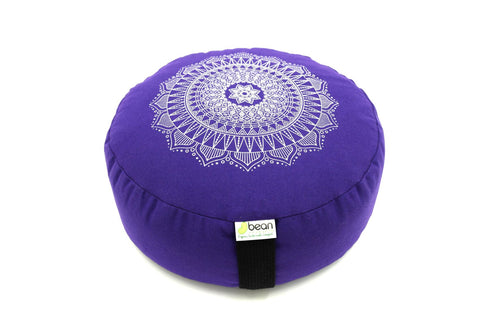 Zafu Meditation Cushion - Hemp Mandala Design