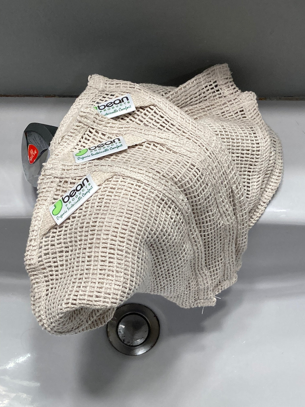Rolled hemp cotton washcloth, soft durable eco-friendly bath cloth