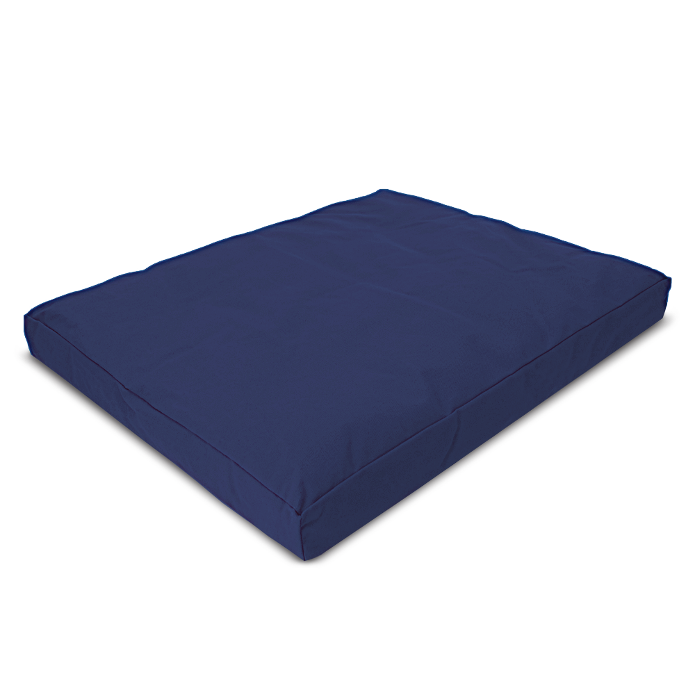 Dark navy organic cotton meditation cushion low profile square pad