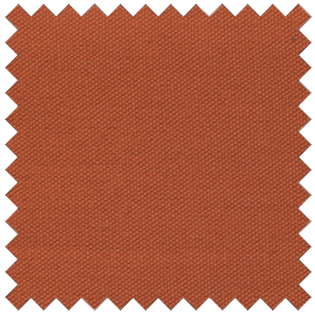 Rust orange organic cotton fabric swatch close up texture