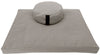 Zafu and Zabuton Meditation Cushion Set - Hemp fabric, Organic Buckwheat Hulls