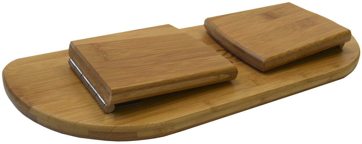Compact foldable meditation bench with knee pad for yoga and prayer