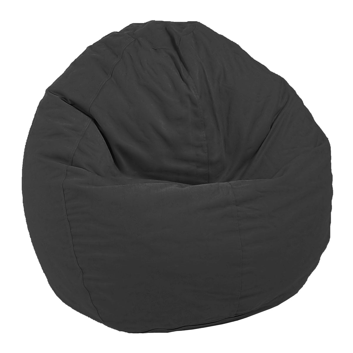 Charcoal gray ComfyBean adult bean bag lounger with cotton fabric cover