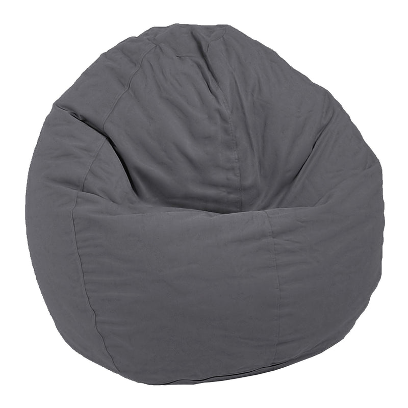 37 in. W x 39.37 in. D x 27.56 in. H Dark Gray Soft Cotton Linen Fabric Bean Bag Chair