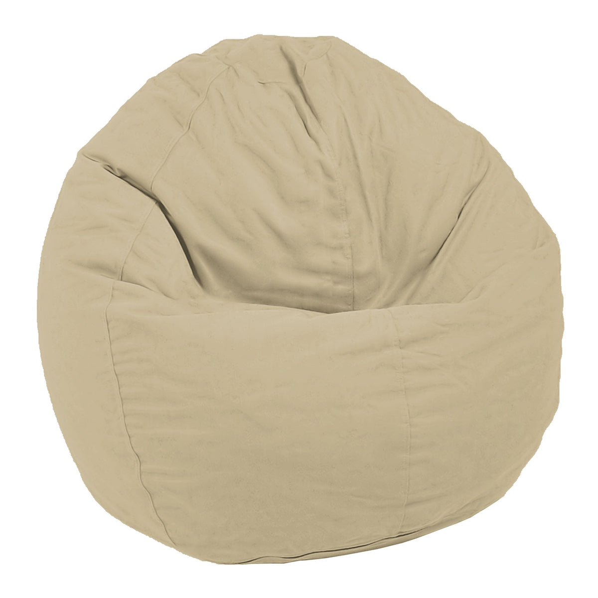 Beige kid size bean bag chair cotton fabric eco fill soft neutral comfy seating for children room decor