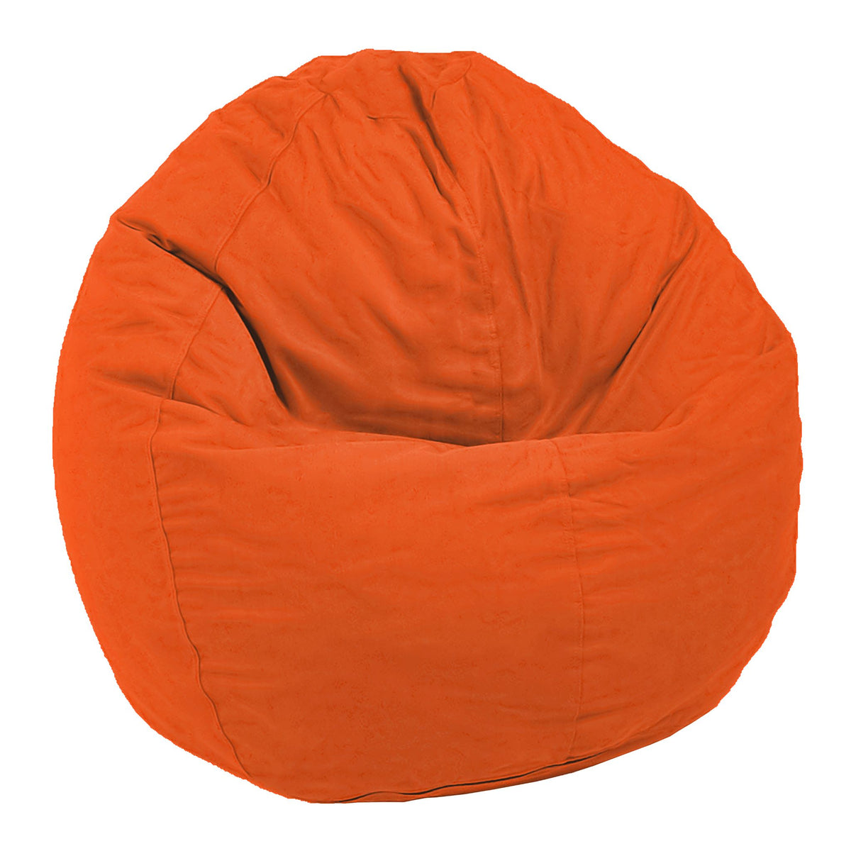 Bright orange ComfyBean adult bean bag lounger with soft cotton fabric cover
