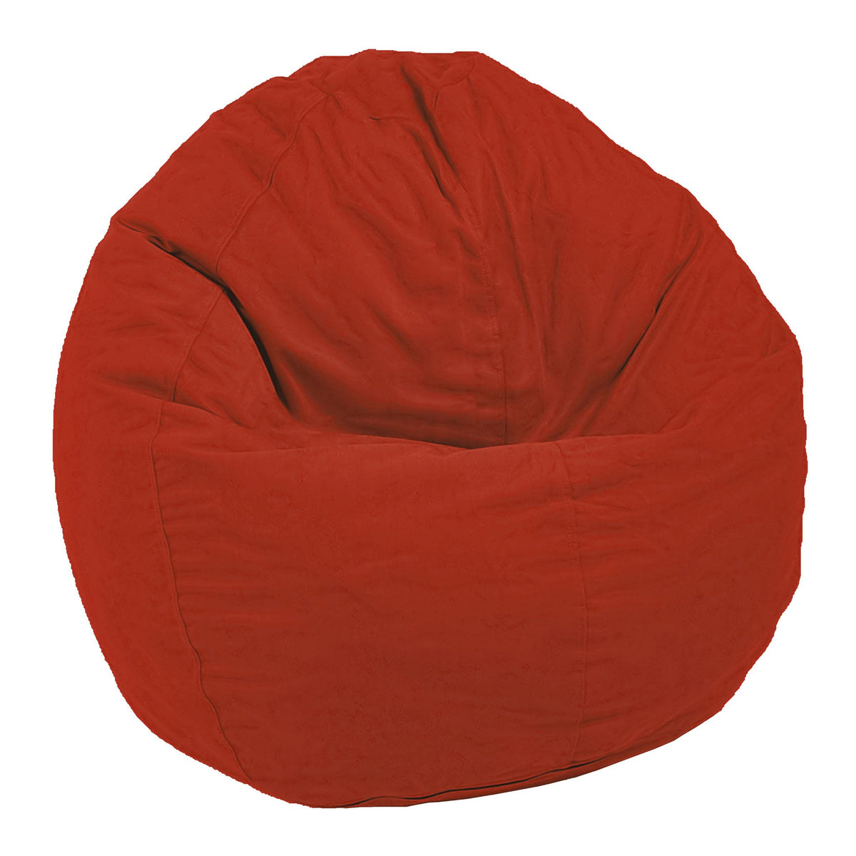 Bright red ComfyBean adult bean bag lounger with soft cotton cover