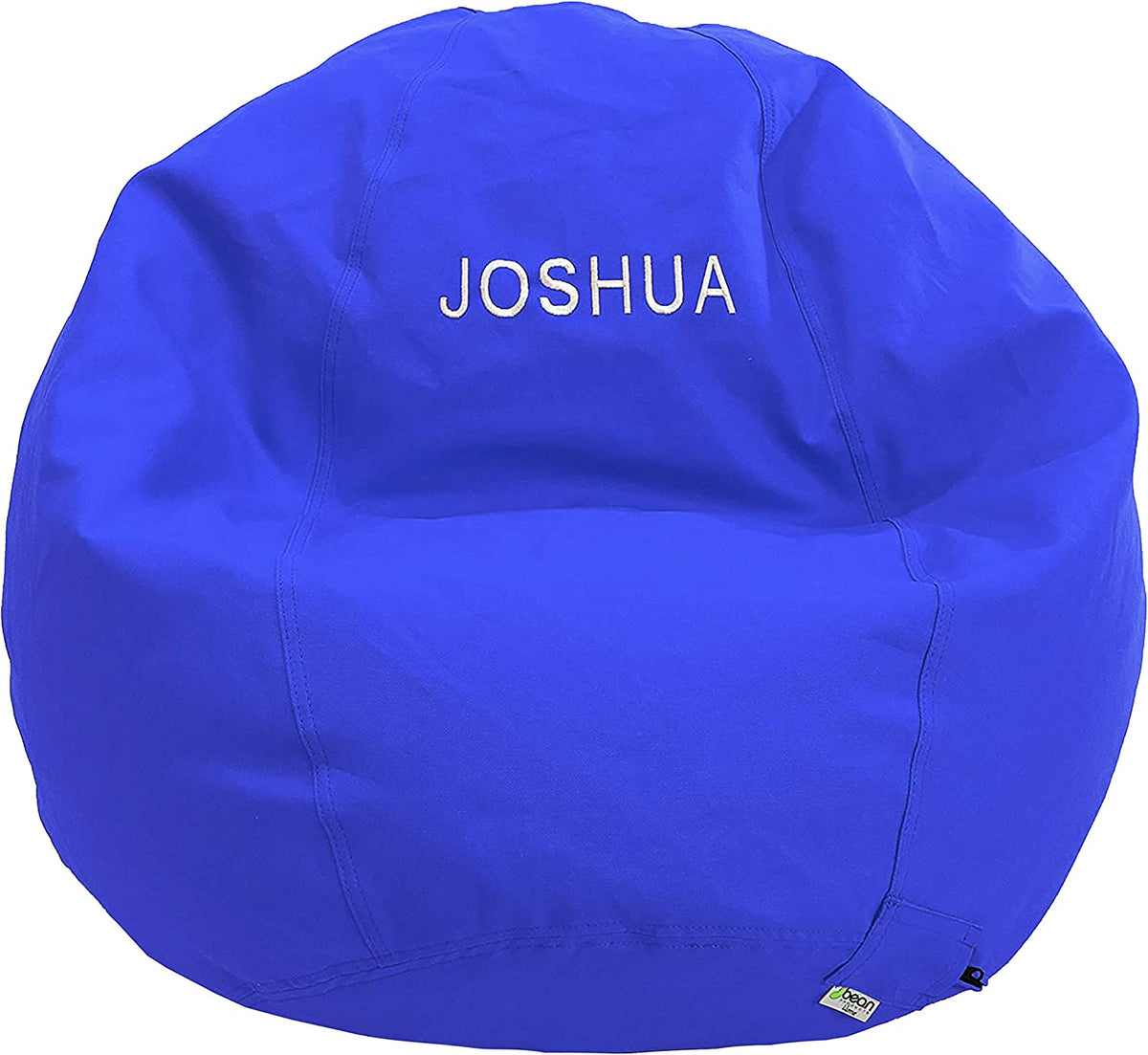 Royal blue ComfyBean adult bean bag lounger with soft cotton fabric cover