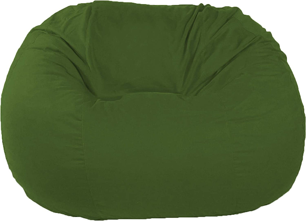 Green hemp bean bag loveseat eco friendly fabric family size seat