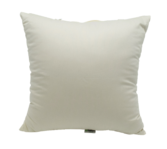 Square organic kapok throw pillow insert Euro size plush vegan cushion with breathable natural fill in neutral tone