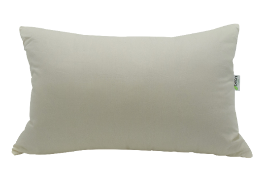 Rectangular organic kapok lumbar pillow insert 12x20 vegan cushion with soft filling and minimalist neutral design