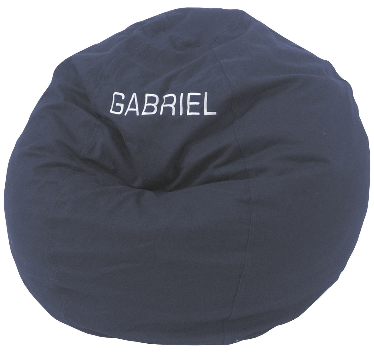 Dark gray kid size bean bag chair top view cotton fabric comfy eco fill soft round children seating