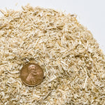 hemp hurd animal bedding close up sized with penny
