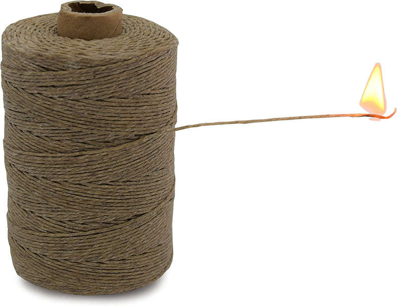 Hemp Candle Wick, 200 ft Spool, Well Coated with Beeswax, 1mm in Diameter Candle Wicks for Candle Making, Candle DIY (Yellow)
