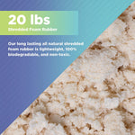 20 pounds of shredded latex foam rubber biodegradable