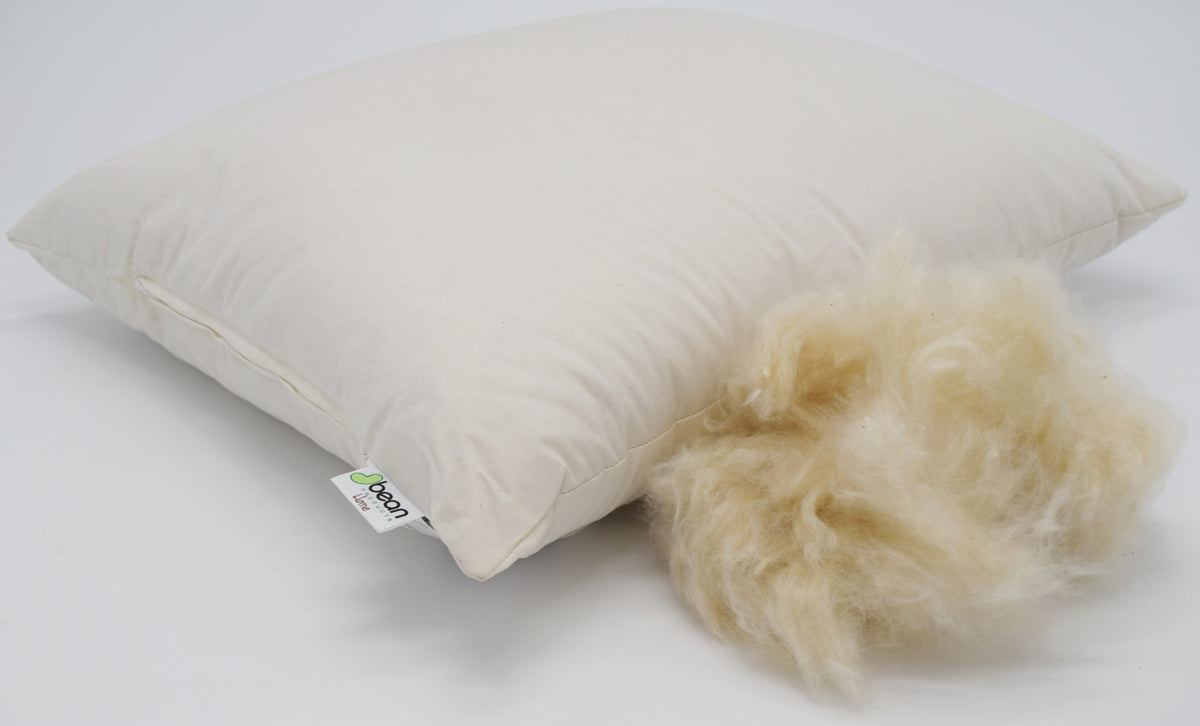 Organic kapok pillow with visible natural fiber filling eco friendly bedding